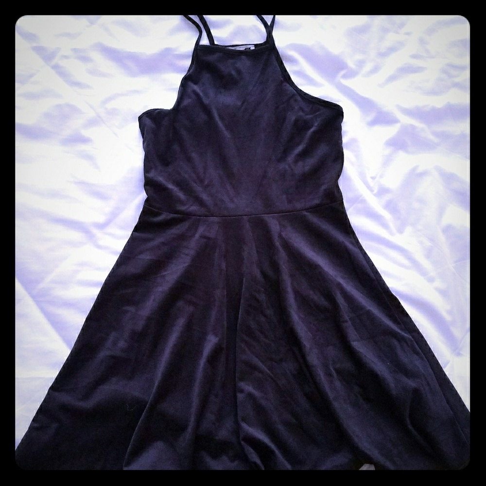 Skater terry/velvety material dress by LA Hearts